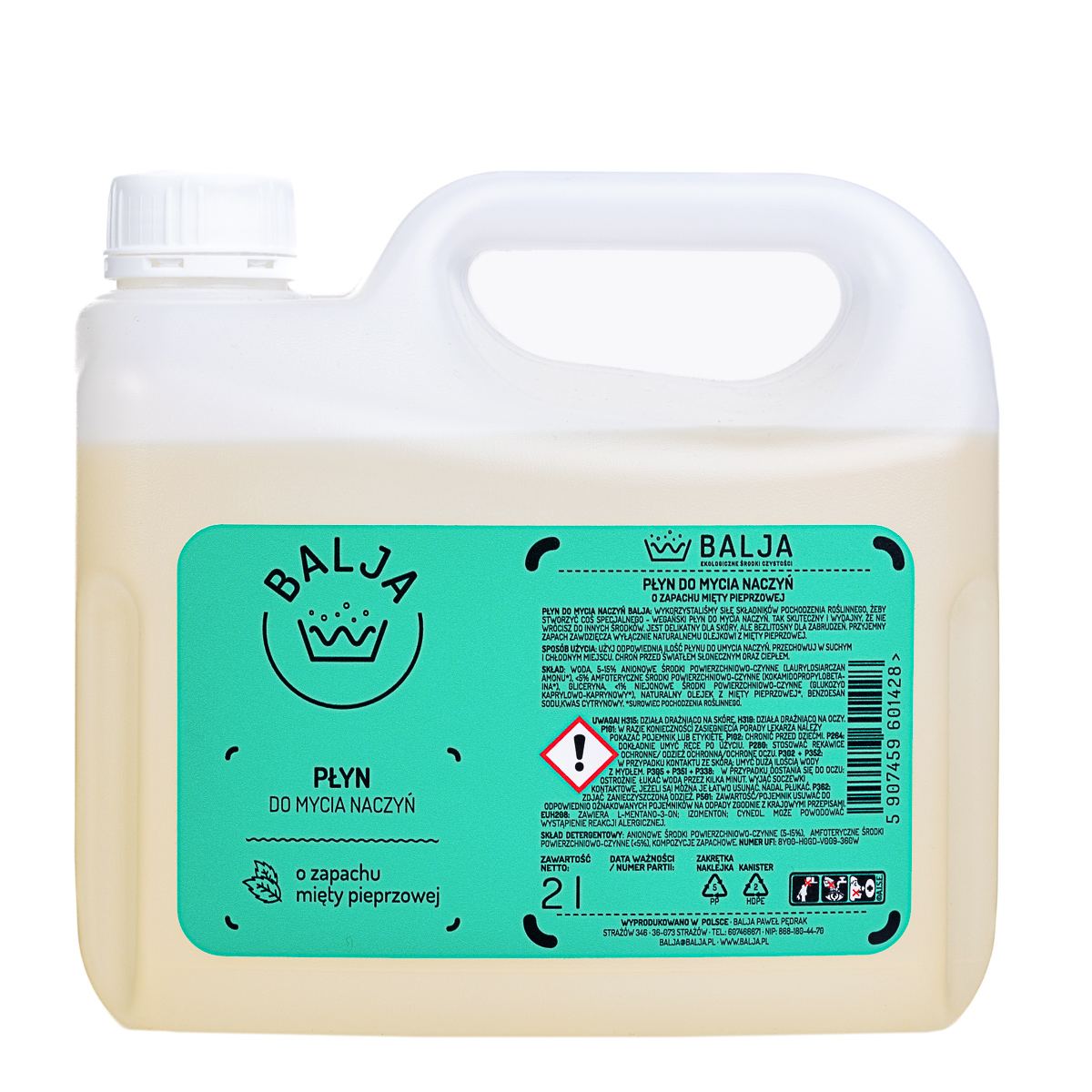 Płyn do mycia naczyń REFILL - Mięta pieprzowa