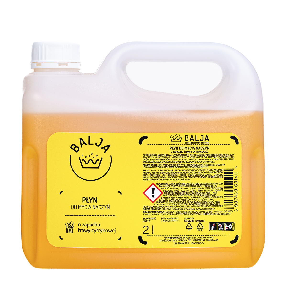 Płyn do mycia naczyń REFILL - Trawa cytrynowa